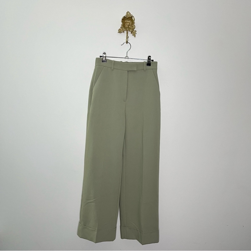 Abercrombie Cuffed Hem Tailored Wide Leg Pant